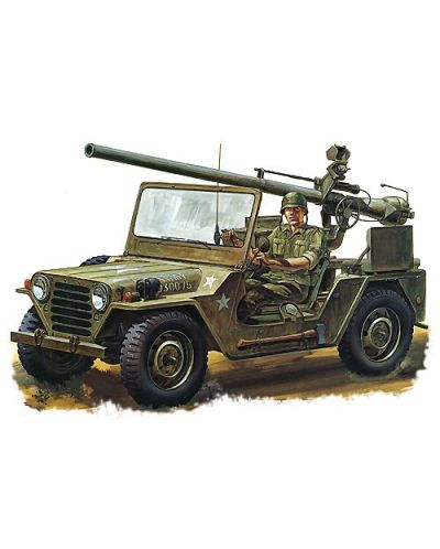 Academy военен джип с безоткатно оръдие M151A1 (13003) - 1