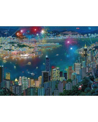Пъзел Schmidt от 1000 части - Фойерверки над Хонг Конг, Александър Чен - 2