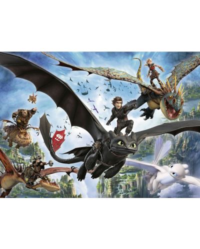 Пъзел Ravensburger от 100 XXL части - Тайнственият свят на драконите - 2