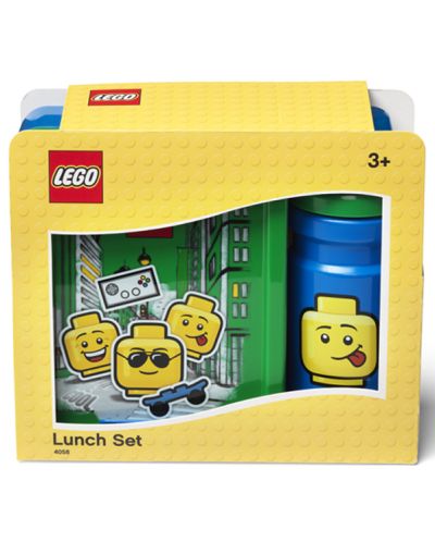 Комплект бутилка и кутия за храна Lego - Iconic Lunch, син - 4