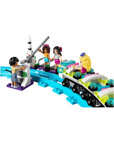 Конструктор Lego Friends - Увеселителен парк с влакче и виенско колело (41130) - 4