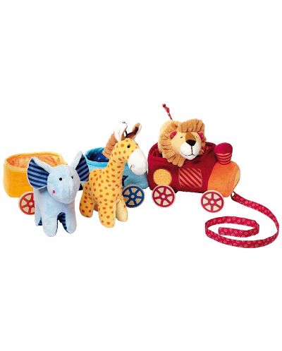 Мека играчка за дърпане Sigikid Baby PlayQ – Влакче Сафари - 2
