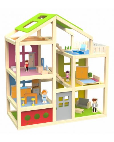 Дървена играчка Classic World - Къща, вила - 1
