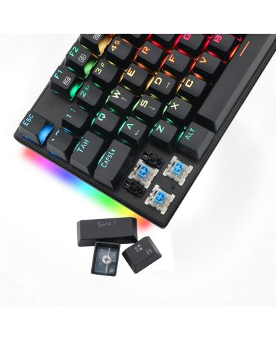 Механична клавиатура T-Dagger - Frigate T-TGK306, Blue, RGB, черна - 4