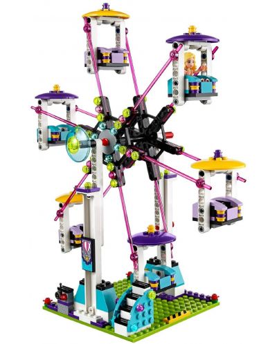 Конструктор Lego Friends - Увеселителен парк с влакче и виенско колело (41130) - 6