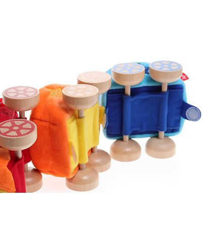 Мека играчка за дърпане Sigikid Baby PlayQ – Влакче Сафари - 3