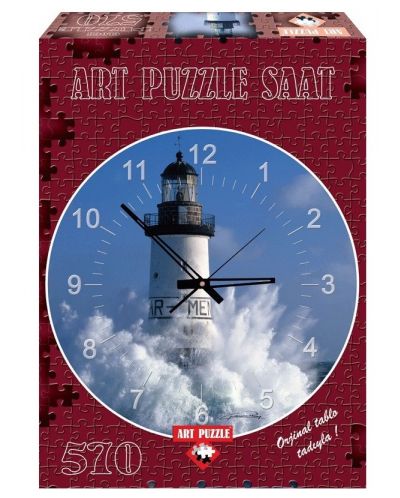 Пъзел-часовник Art Puzzle от 570 части - Морски фар - 1
