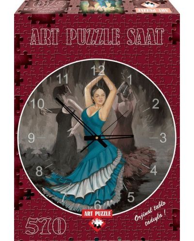 Пъзел-часовник Art Puzzle от 570 части - Фламенко - 1