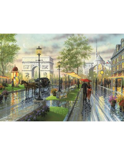 Пъзел Art Puzzle от 1000 части - Пролетна разходка, Париж, Кен Шотуел - 2