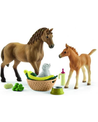 Комплект фигурки Schleich Horse Club - За грижа на Сара - 1