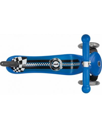 Тротинетка Globber Primo Fantasy – със светещи колела, състезателен принт и син цвят - 3