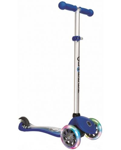 Тротинетка Globber Primo Fantasy – със светещи колела, състезателен принт и син цвят - 1