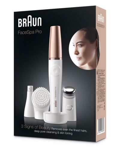 Мултифункционално устройство за лице Braun - FaceSpa Pro 911, бяло - 2