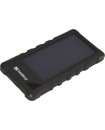 Портативна батерия Sandberg - Outdoor Solar, 16000 mAh, черна - 1