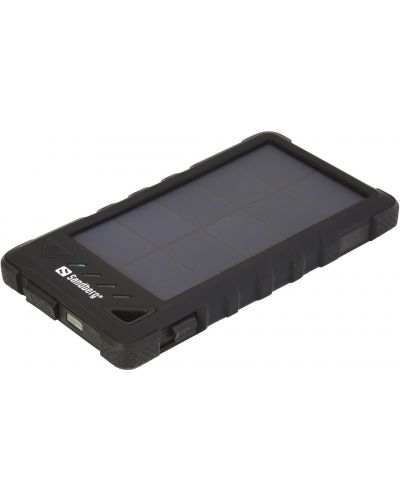 Портативна батерия Sandberg - Solar, 8000 mAh, черна - 1