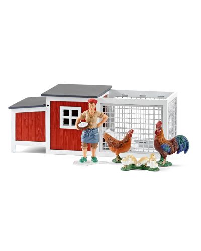 Комплект аксесоари Schleich Farm Life - Кокошарник
