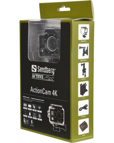 Спортна камера Sandberg - ActionCam, 4K, черна - 2