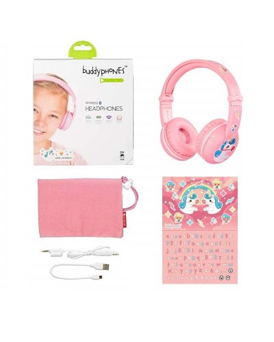 Детски слушалки BuddyPhones - Play Sakura, розови - 5
