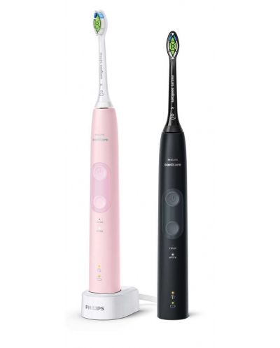 Комплект електрически четки за зъби Philips Sonicare - HX6830/35, розова/черна - 1