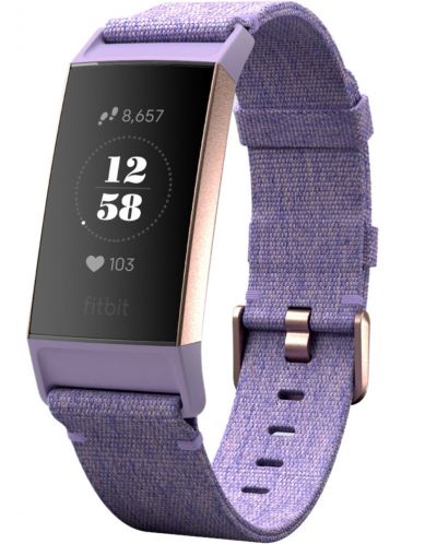Смарт гривна Fitbit Charge 3 - Special edition, lavender woven
