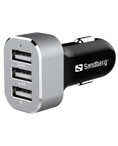 Зарядно за кола Sandberg - Multi Car Charger, USB-A, 36W,черно - 1