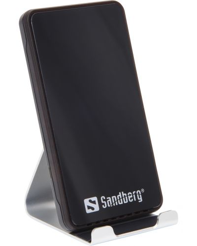 Безжично зарядно Sandberg - Charger Alu Dock, 10W, сиво - 1