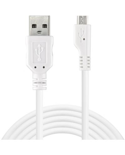 Кабел Sandberg - Micro USB Sync & Charge, бял - 1