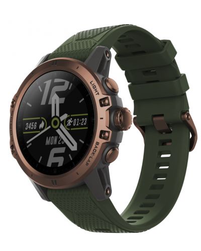 Смарт часовник Coros - Vertix, 1.2", кафяв/зелен - 2