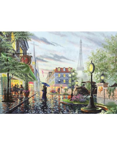 Пъзел Art Puzzle от 2000 части - Летен дъжд, Париж, Кен Шотуел - 2