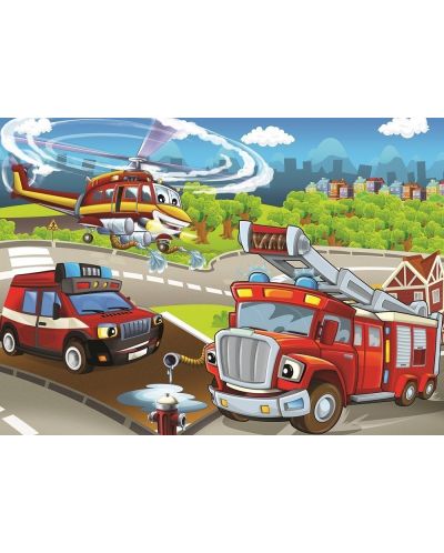 Пъзел Art Puzzle 2 x 100 - Полицията и Пожарната - 3