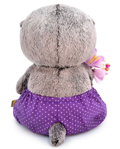 Плюшена играчка Budi Basa - Коте Басик бебе с лилави панталонки, 20 cm - 4