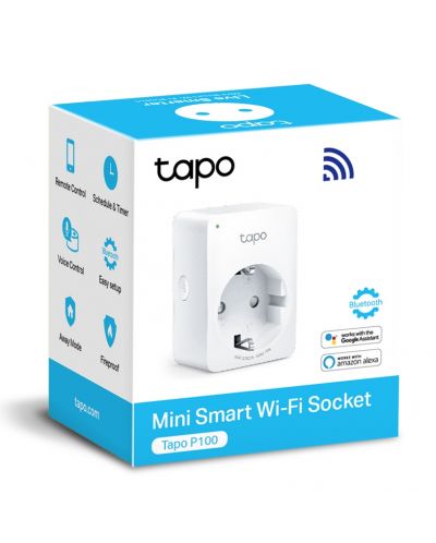 Смарт контакт TP-Link - Tapo P100, бял - 3