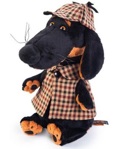 Плюшена играчка Budi Basa - Кученце Ваксон, с детективски костюм, 25 cm - 1