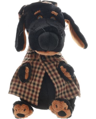 Плюшена играчка Budi Basa - Кученце Ваксон, с детективски костюм, 25 cm - 3
