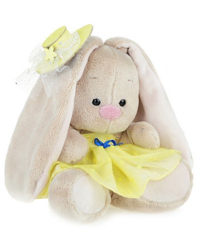 Плюшена играчка Budi Basa - Зайка Ми бебе, в жълта лятна рокля, 15 cm - 3