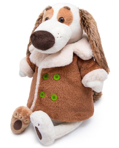 Плюшена играчка Budi Basa - Кученце Бартоломей с мъхесто палто, 27 cm - 3