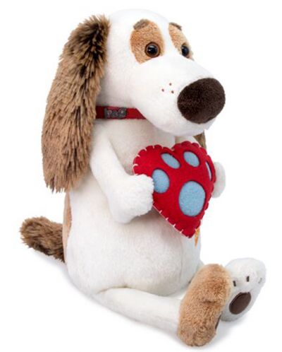 Плюшена играчка Budi Basa - Кученце Бартоломей с голямо сърце, 33 cm - 3