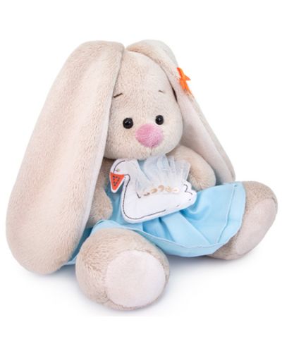 Плюшена играчка Budi Basa - Зайка Ми бебе, с рокля с лебед, 15 cm - 3