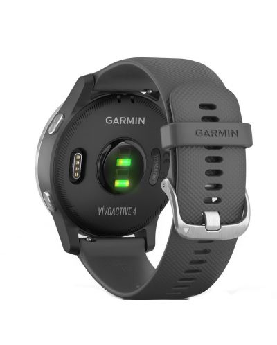Смарт часовник Garmin - vívoactive 4, 45mm, 1.3", сребрист/сив - 4