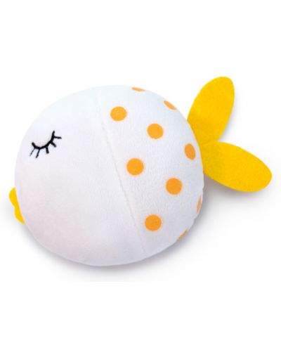 Плюшена играчка Budi Basa - Коте Басик бебе с възглавница рибка, 20 cm - 5