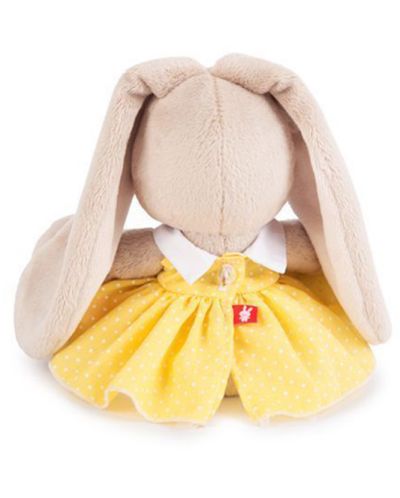 Плюшена играчка Budi Basa - Зайка Ми бебе, в жълта рокля на точки, 15 cm - 3