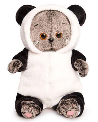 Плюшена играчка Budi Basa - Коте Басик бебе в костюм на панда, 20 cm - 1