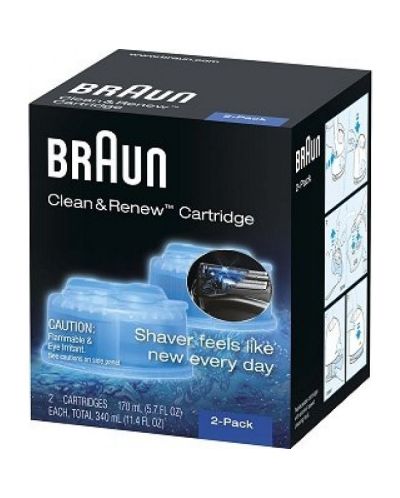 Касета с почистваща течност Braun - Clean & Renew, 2 броя - 1