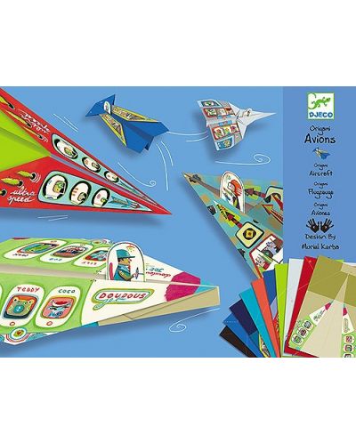 Творчески комплект за оригами Djeco - Самолети - 1