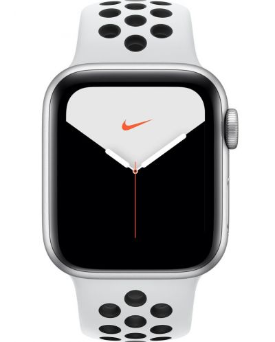 Смарт часовник Apple Nike + S5 - 40mm, сребрист, сребриста/черна силиконова каишка - 2