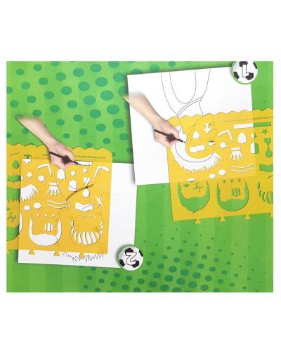 Книжка за рисуване със стикери и шаблони Folia – Футболисти - 4