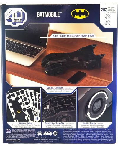 4D пъзел Spin Master от 202 части - DC Comics: Retro Batmobile - 5