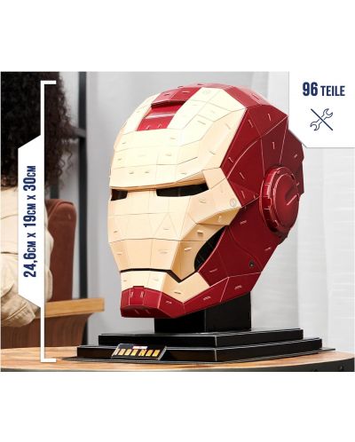4D пъзел Spin Master от 96 части - Marvel: Iron Man Helmet - 5
