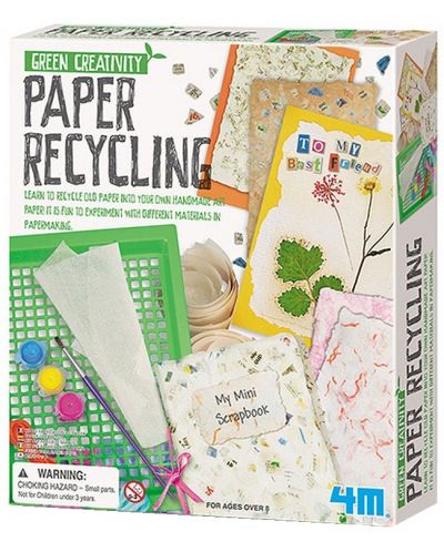 Творчески комплект 4M Green Creativity - Направи си сам, Рециклирана хартия - 1