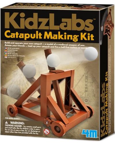 Творчески комплект 4M KidzLabs - Направи си сам, катапулт